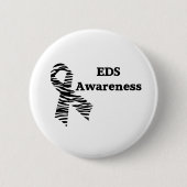 EDS Awareness Zebra Ribbon Button (Voorkant)