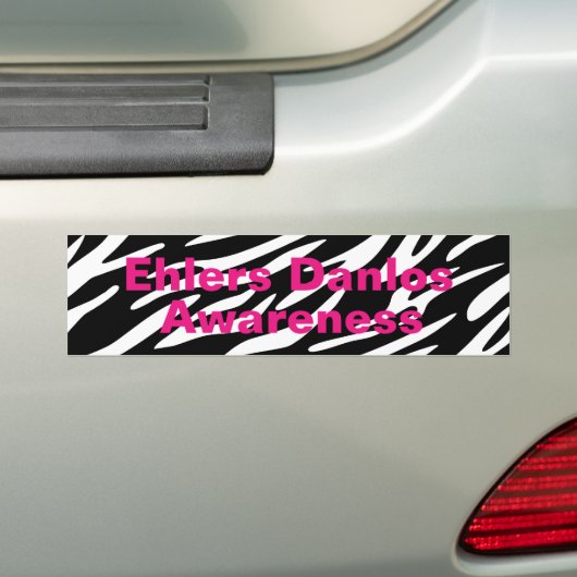 EDS Awareness Zebra Stripe Bumperstickers (Op auto)