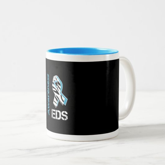 EDS Awareness Zebra Stripe Ribbon Mok (Voorkant rechts)