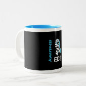 EDS Awareness Zebra Stripe Ribbon Mok (Voorkant links)