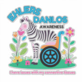 EDS Awareness Zebra Vinyl Sticker (Voorkant)