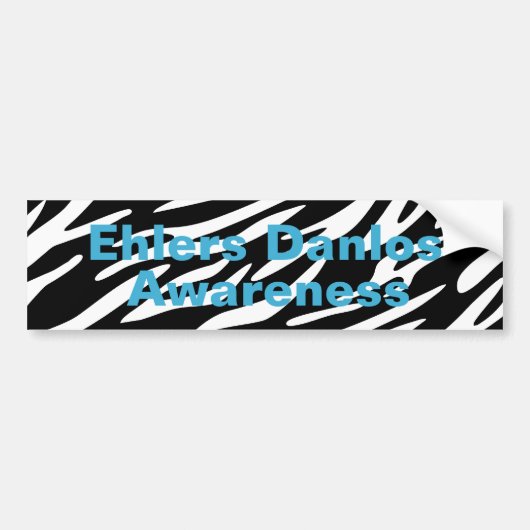 EDS-bewustzijn zebra gestreepte bumperstickers (Voorkant)