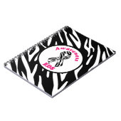EDS-bewustzijn zebra gestreepte lint notitieboek (Linkerzijde)