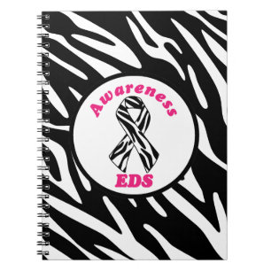 EDS-bewustzijn zebra gestreepte lint notitieboek