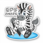 EDS-bewustzijn Zebra-lint Sticker (Voorkant)