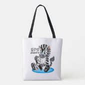 EDS-bewustzijn Zebra-lint Tote Bag (Achterkant)