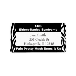 EDS Ehlers-Danlos Syndrome - Adres Etiket