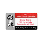 EDS Ehlers-Danlos Syndrome - Adres Etiket (Voorkant)