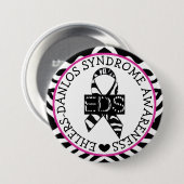 EDS Ehlers-Danlos Syndrome Awareness Pink Button (Voorkant /achterkant)