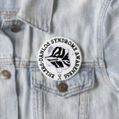 EDS Ehlers-Danlos Syndrome Awareness zebra Button (In situ)