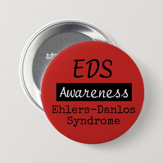 EDS Ehlers-Danlos Syndrome Awareness Zebra Button (Voorkant /achterkant)