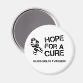 EDS Hoop op een Cure Zebra Stripe Ribbon Magnet (Voorkant / Achterkant)