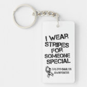 EDS I Draag Stripes voor iemand met een speciale S Sleutelhanger (Voorkant)