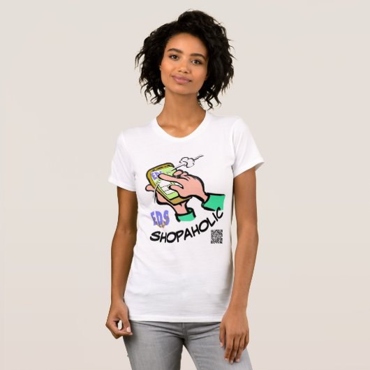 EDS Shopaholic Cartoon T-Shirt (Voorkant volledig)