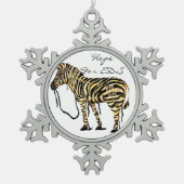 EDS Snowflake Zebra Ornament (Voorkant)