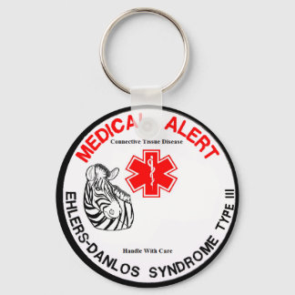 EDS Type 3 Medische waarschuwing met Zebra Sleutel Sleutelhanger