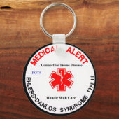 EDS type 3 POTS medische alarmfase sleutelhanger (Voorkant)