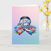 EDS Warrior Support and Awareness Ribbon Kaart (Gele Bloem)