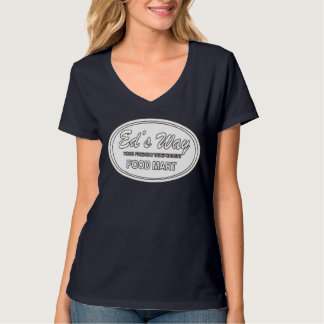 Ed's Way T-shirt, Omgekeerde witte logo T-shirt