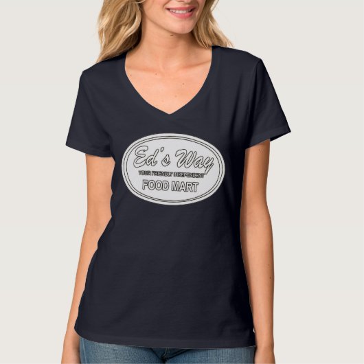 Ed's Way T-shirt, Omgekeerde witte logo T-shirt (Voorkant)