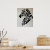 EDS-Zebra door artiest Cherish Fletcher Poster (Keuken)