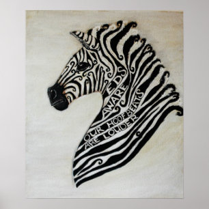 EDS-Zebra door artiest Cherish Fletcher Poster