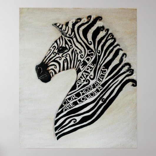 EDS-Zebra door artiest Cherish Fletcher Poster (Voorkant)