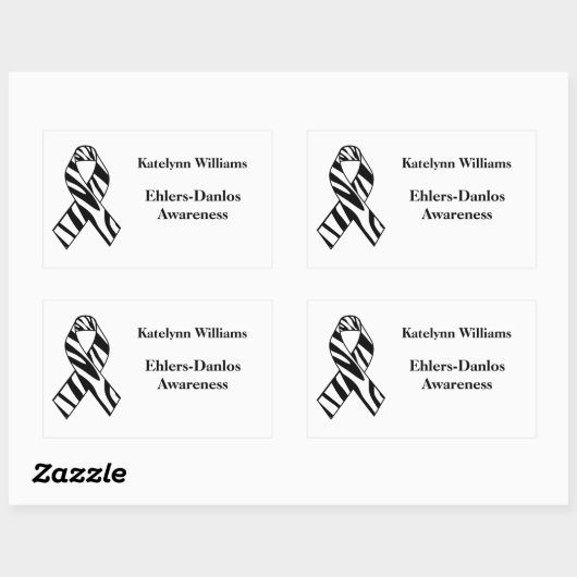 EDS Zebra Stripe Awareness Lint Stickers (Vel)