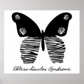 EDS Zebra Stripe Butterfly 24x20 Poster (Voorkant)