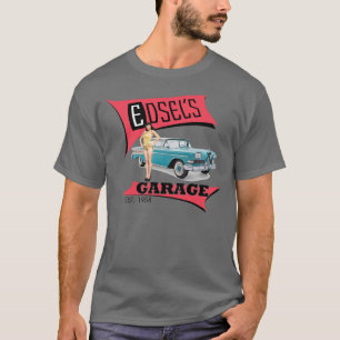 Edsel's Garage in roze T-shirt
