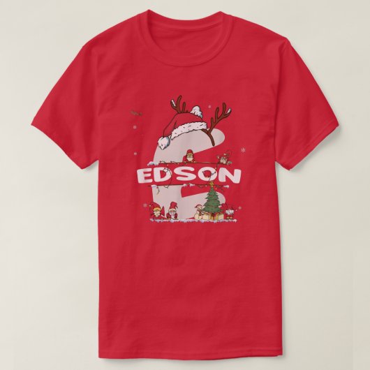 Edson Kerstmis Shirt met Edson Name voor grappige  (Design voorkant)