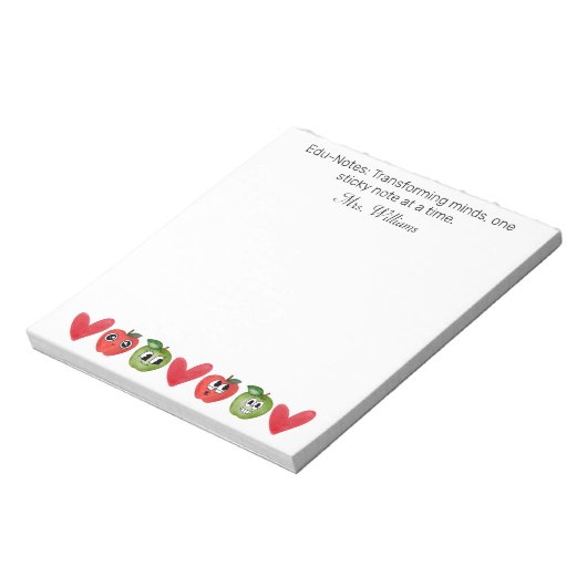 Edu-Notes: Transforming Minds, waardering van lera Notitieblok (Linkerzijde)