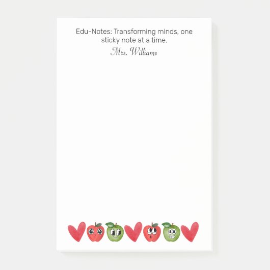 Edu-Notes: Transforming Minds, waardering van lera Post-it® Notes (Voorkant)