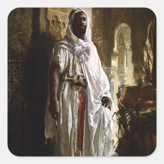 Eduard Charlemont De Moorish Chief Vierkante Sticker (Voorkant)