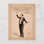 Eduard Strauss, 'Chickering Piano used' Retro Thea Briefkaart (Voorkant)