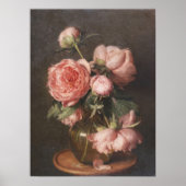 Eduard von Grutzner Grützner Pfingstrosen Peonies Poster (Voorkant)
