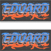 Eduard Vorname Name Graffiti Aufkleber Sticker (Voorkant)