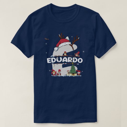 Eduardo Christmasw Eduardo Name voor grappige fees T-shirt (Design voorkant)