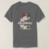 Eduardo Kerstmis met Eduardo Name voor grappige fe T-shirt (Design voorkant)