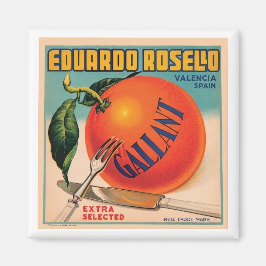 Eduardo Rosello Valencia Spanje Crate Labe Magneet (Voorkant)