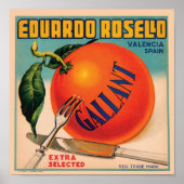 Eduardo Rosello Valencia Spanje  Crate Labe Poster (Voorkant)