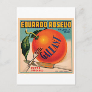 Eduardo Rosello Valencia Spanje Vintage Crate Labs Briefkaart