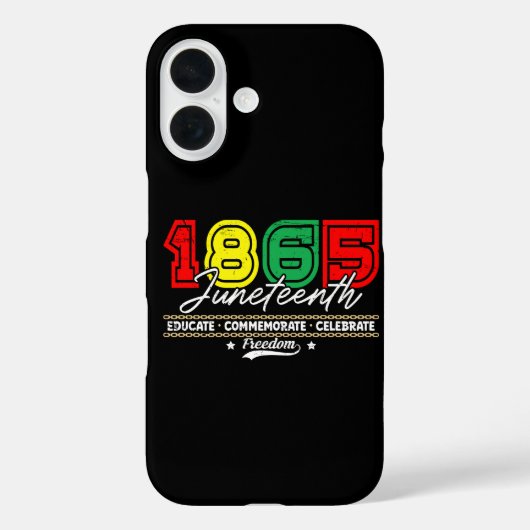 Educate Commemorate Celebrate 1865 Juneteenth Case-Mate iPhone Case (Achterkant)