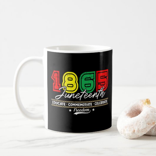 Educate Herdenking 1865 Juneteenth Koffiemok (Met donut)