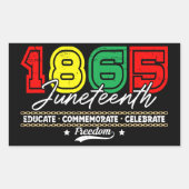 Educate Herdenking 1865 Juneteenth Rechthoekige Sticker (Voorkant)