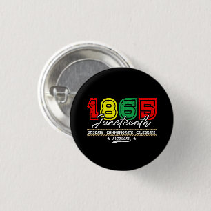 Educate Herdenking 1865 Juneteenth Ronde Button 3,2 Cm