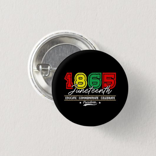 Educate Herdenking 1865 Juneteenth Ronde Button 3,2 Cm (Voorkant /achterkant)
