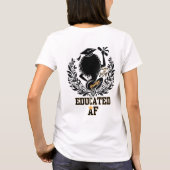 "Educated AF" Twerk zwart/geel Afstuderen T-shirt (Achterkant)