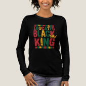 Educated Black King | Afro Pride Quote | Black Tri-Blend Shirt (Voorkant)