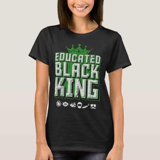Educated Black Pride King  Fathers Day Oversized T-shirt (Voorkant)